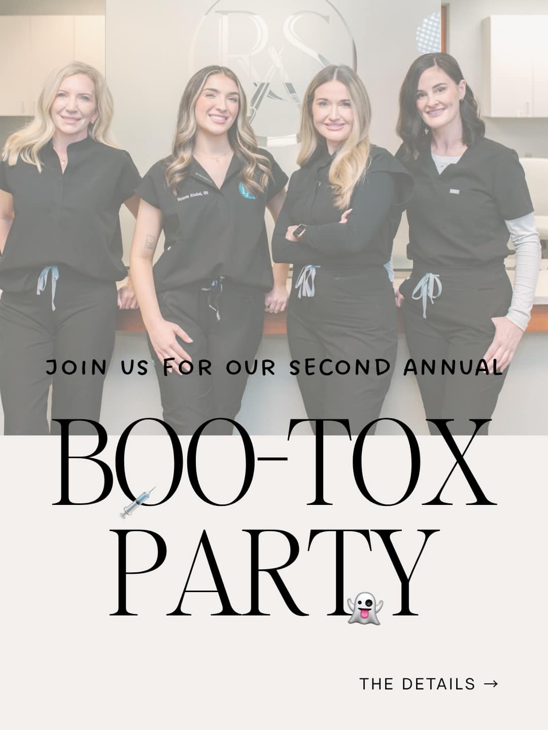Second Annual BOO-tox Party at Richmond Surgical Arts with the injection team, October 30, 2026